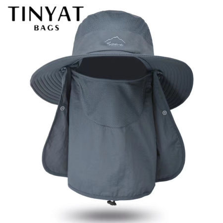 Tinyat UV Protection Sun Cap with Removable Neck Flap