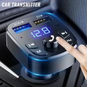 E&M Bluetooth Car FM Transmitter with Dual USB