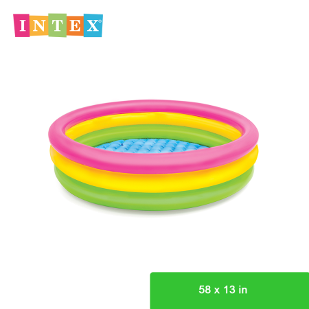 INTEX® Sunset Glow 3-Ring Pool for Ages 2+