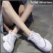 Korean Luminous White Sneakers Rubber Shoes for Women