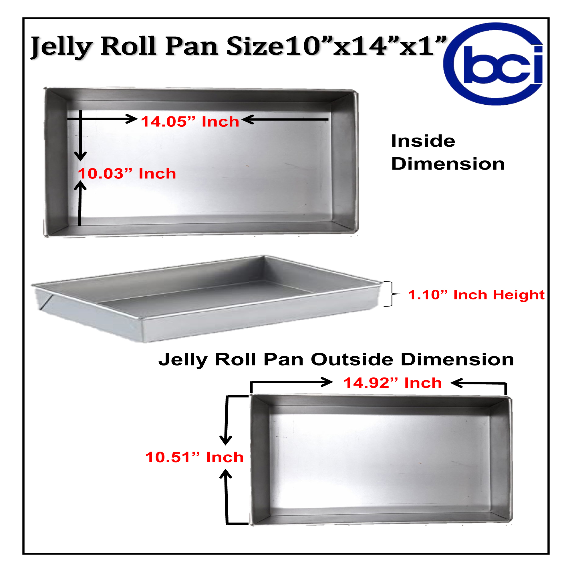 Jelly Roll Pan/Baking Pan Sizes 12