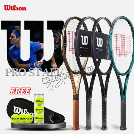 Wilson RF97 Carbon Tennis Racket with Free Bag, Pre-Strung