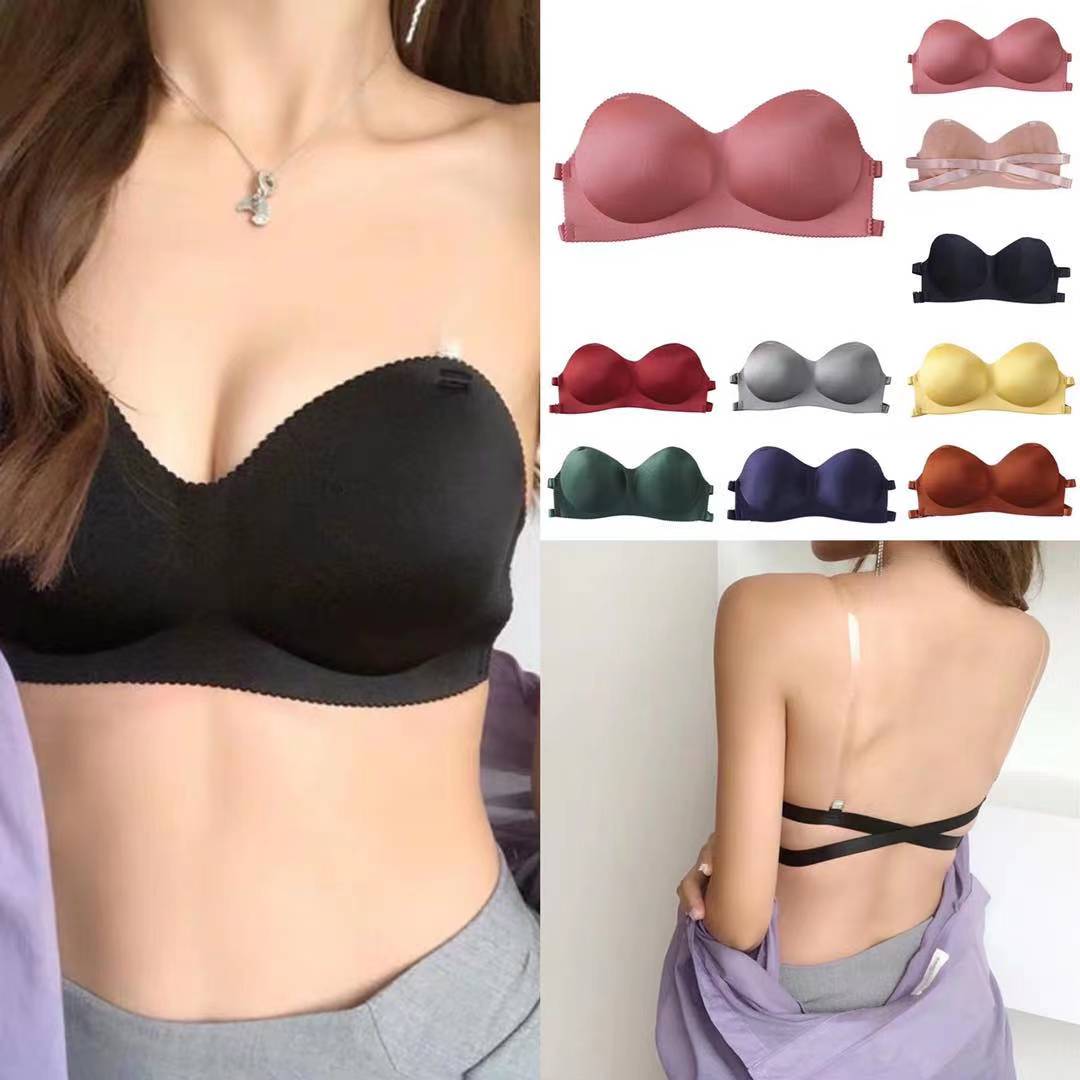 Free Size Sexy Summer non-slip strapless,full cup bra for women