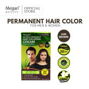 Megan Naturals Permanent Hair Color Cream 60ml - Ash Brown