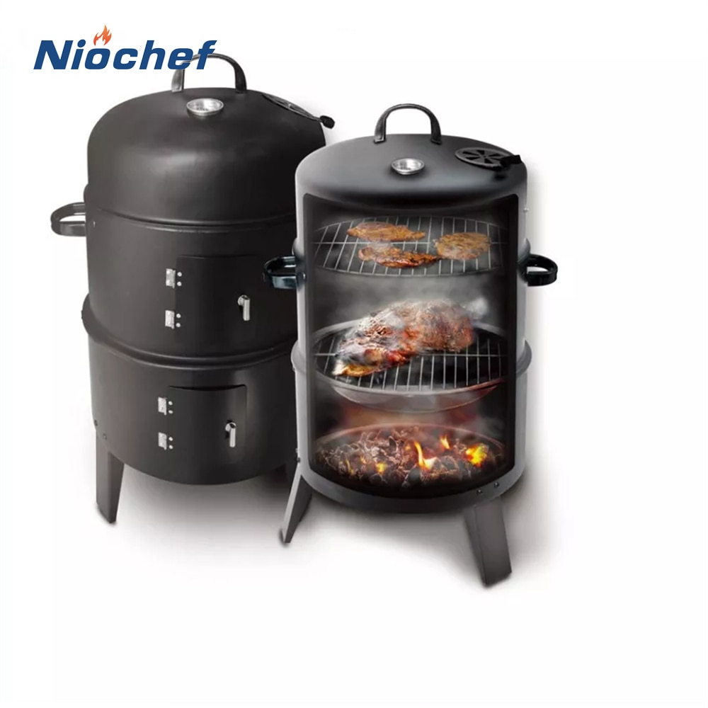 Portable BBQ Grill - 3 in 1 Smoker Oven by 
