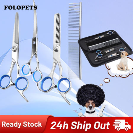 FOLOPETS Stainless Steel Pet Grooming Scissors for Dogs and Cats