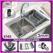 Lotus Baths Stainless Steel Kitchen Sink, High Quality Lababo