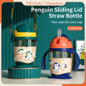 Minitutu Penguin 300ml Straw Cup with Anti-Colic Features