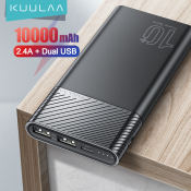 KUULAA 10000mAh Fast Charging Power Bank for Xiaomi and iPhone