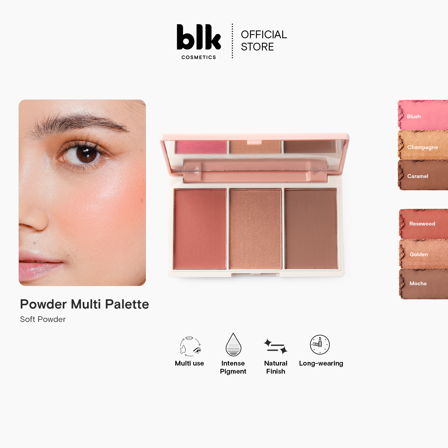 Discount on Blk Cosmetics  shoes - SKU:  Daydream Powder Blush, Highlight, Contour Multipa