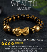 Feng Shui Black Obsidian Wealth Bracelet by Pixui