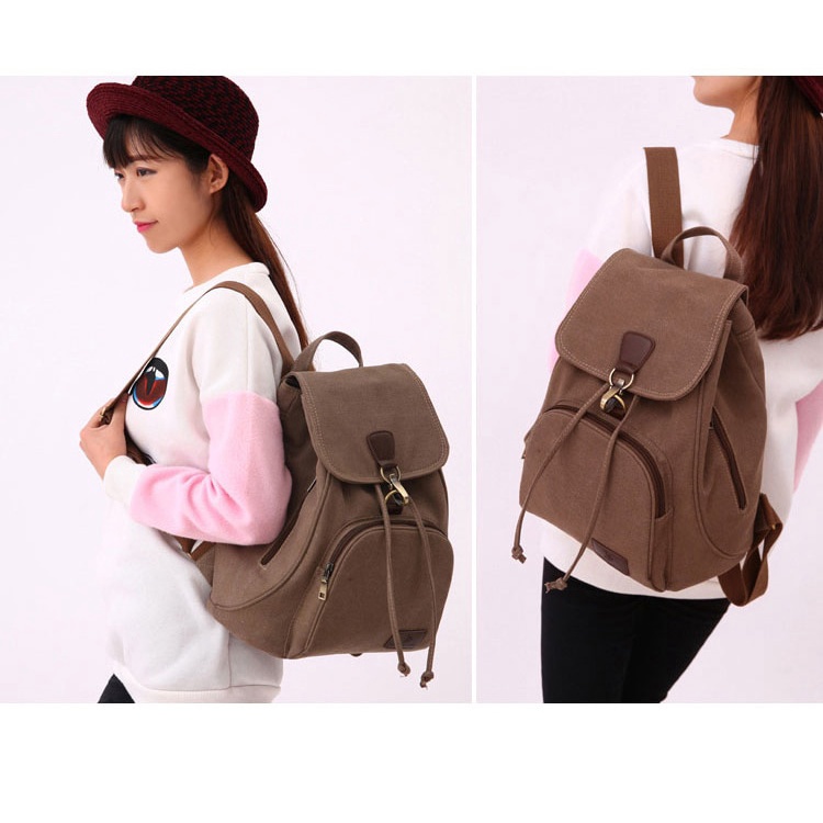 Canvas backpack womens best sale