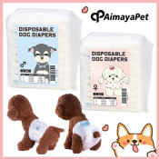 AIMAYAPET Pet Diapers - 10PCS Disposable Belly Wrap Underwear Pants