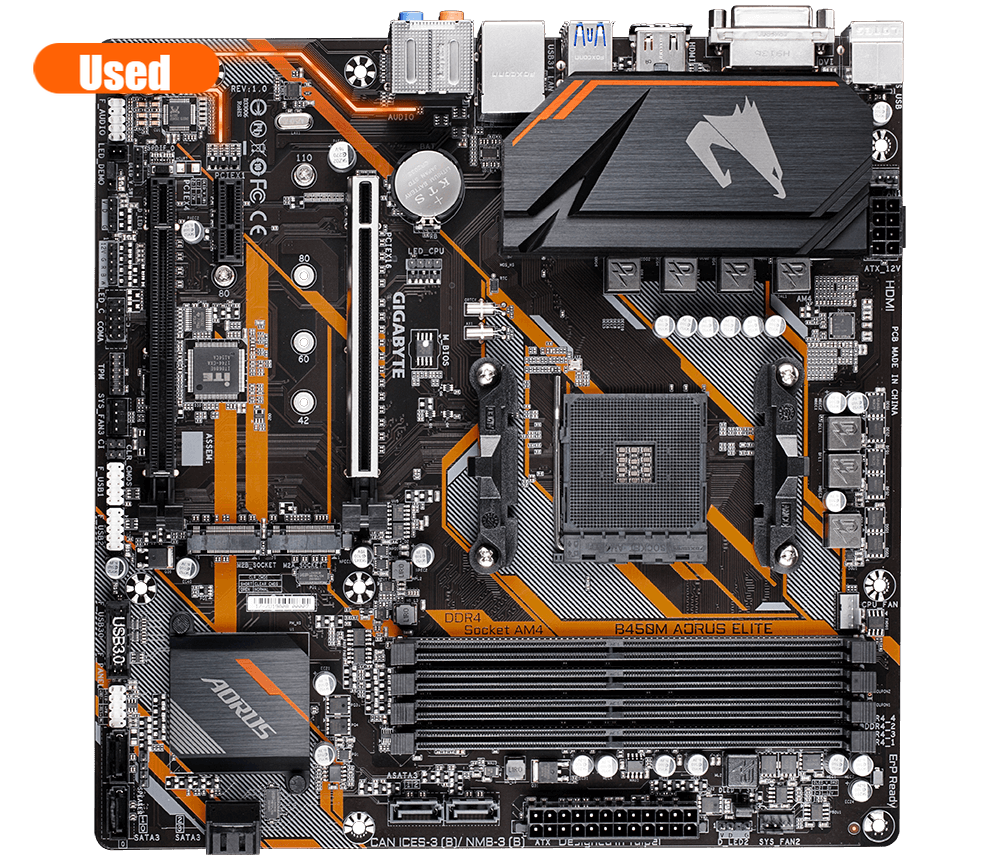 Gigabyte B450M AORUS ELITE Micro-ATX AM4 Motherboard