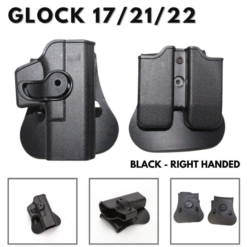 Glock Tactical Right Hand Holster with Double Magazine Pouch