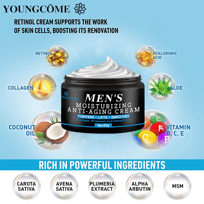 Men's Face Cream Minimize Wrinkles Fade Dark Spots Treats