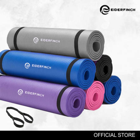 EIDERFINCH 10mm Yoga Mat with Carry Strap