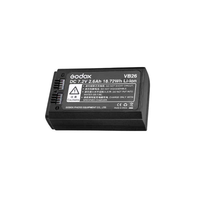 Godox VB26 2600mAh Li-Ion Rechargeable Speedlight Flash Battery with 4 ...