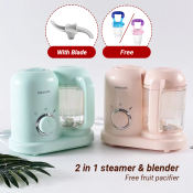2-in-1 Baby Food Cooker & Mixer - Free Adaptor