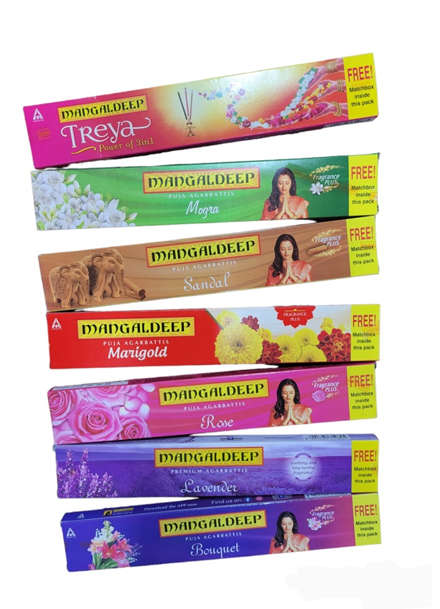 Mangaldeep Spriha Agarbatis (Free 1 Ganesha Idol) Pack Of 20 Sticks - Incense  Stick - Puja Needs