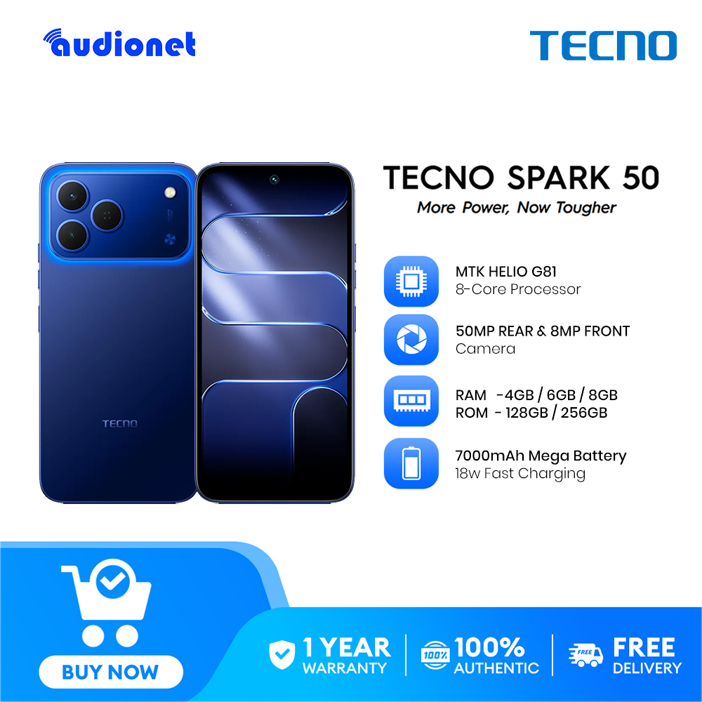 TECNO Spark 50 4G Smartphone (4/256GB) / Helio G81 Processor / 6.78" 120Hz Smooth Display / 7000mAh Mega Battery / 18W Fast Charging / 50MP AI Camera - Image 2