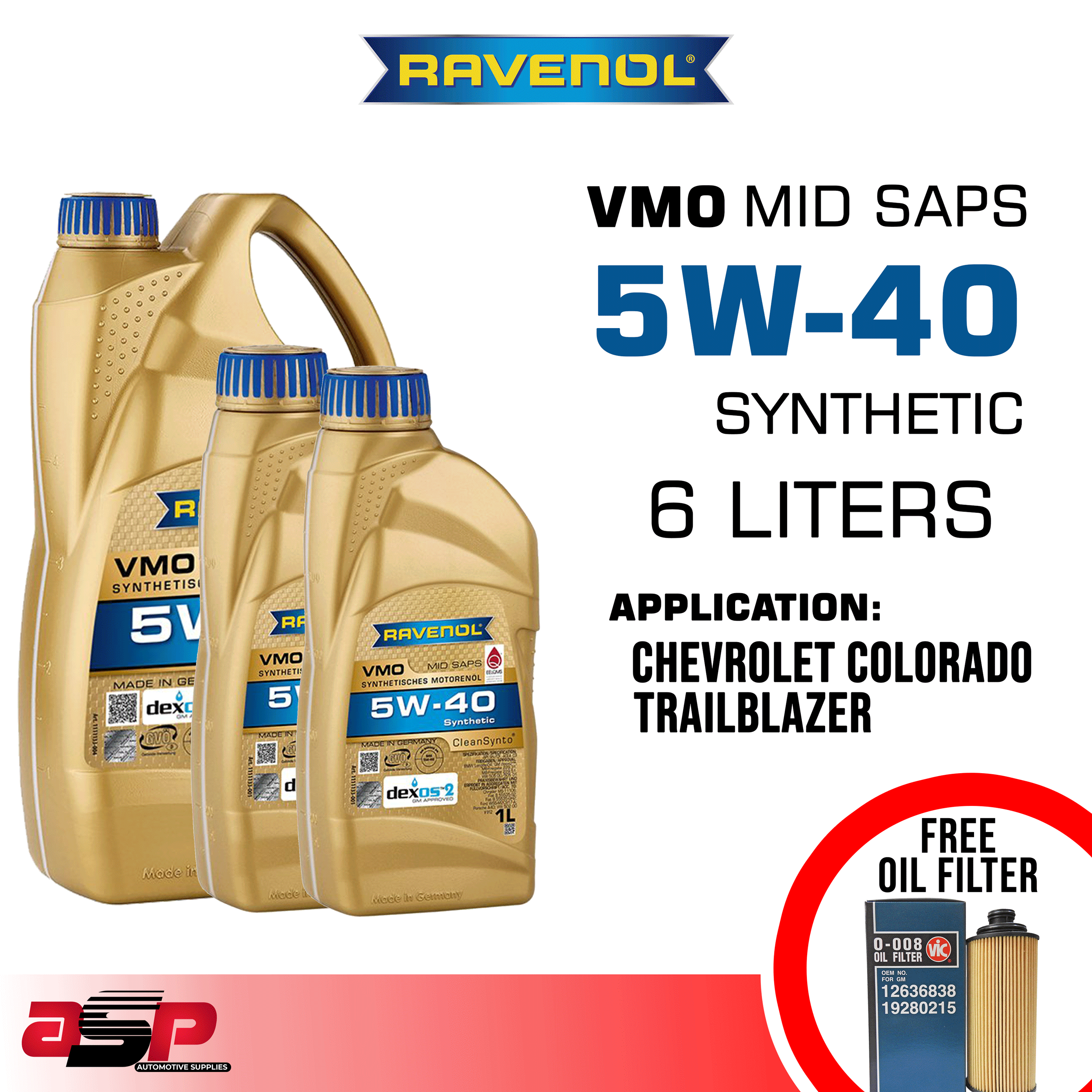 Total 5 W 40 9,79€/l Ravenol VMO 5W-40 5 Ltr Synth Motoröl Für