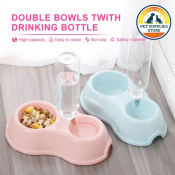 Pet Bowl Dog Bowl Cat Bowl 2 in 1 Food Bowl Drinking Bottle Set Puppy Kitty Food Bowls Water Bowl