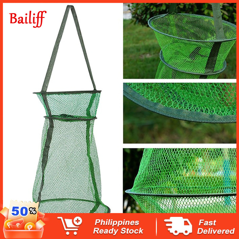 New Fisherman Foldable Fishing Cage Nylon Mesh Fishing Net Bait Trap For  Catching Fish Crab Crayfish Shrimp