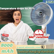 Homepage Portable Fan with 4-in-1 Function and 8000mAh Battery