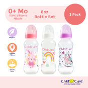 Child Care 8oz Baby Bottle Set