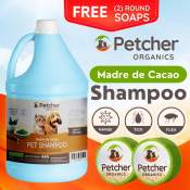 Petcher Organics Anti Ticks & Flea Pet Shampoo with Bonus