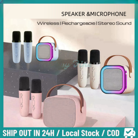 Mini Bluetooth Karaoke Speaker with Wireless Microphone, 3D Stereo