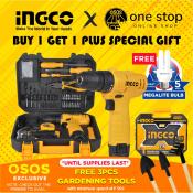 INGCO 12V Cordless Drill with 81-Piece Tool Set