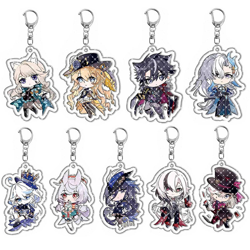 Genshin Impact Wriothesley Neuvillette Anime Acrylic Keychain Itabag Key  Chain