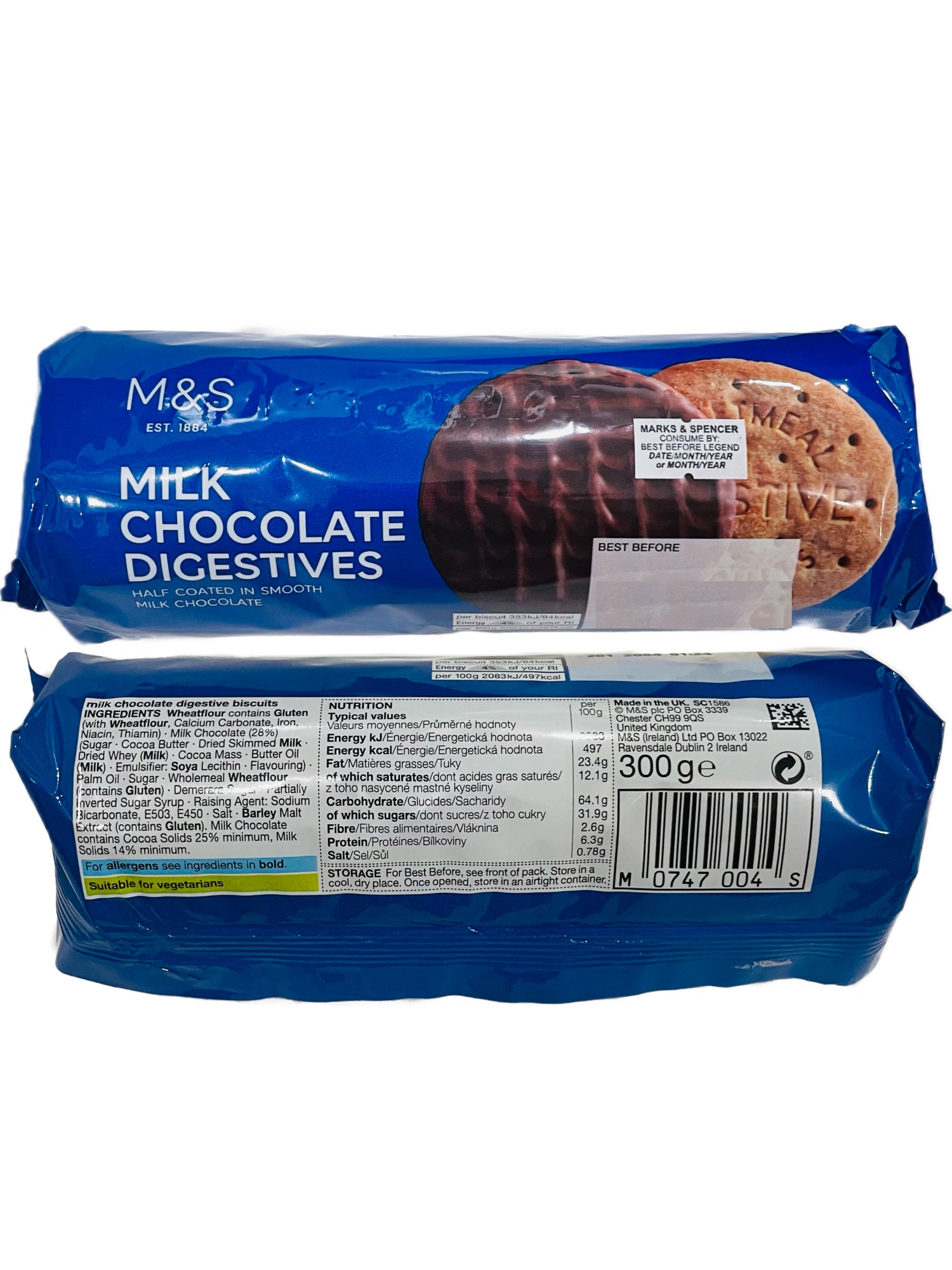 Marks & Spencer Milk Chocolate Digestives - 300g