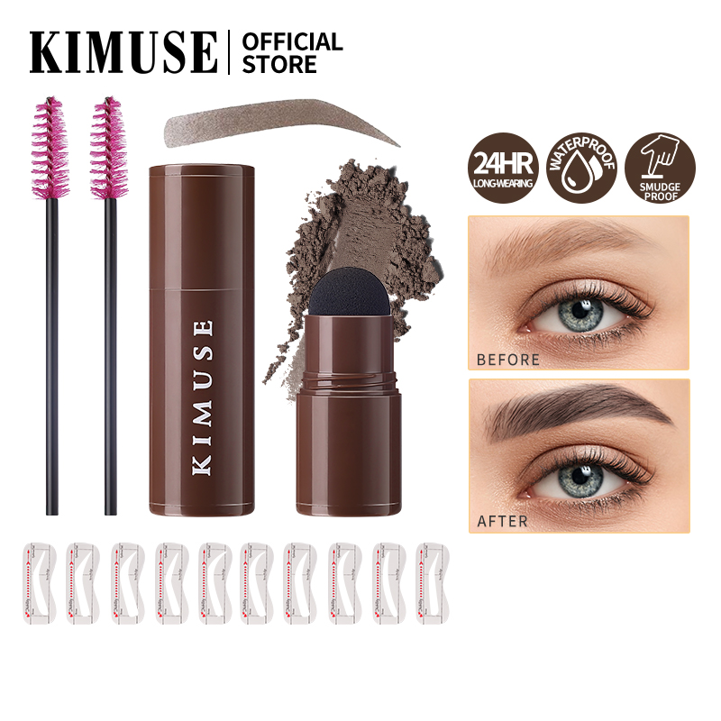 Discount on Kimuse  shoes - SKU:  One Step Eyebrow Stamp Shaping Kit -10 Reusable Eyebrow Stencils And Eyebrow Pen Brushes, Long Last