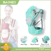 BAONEO 3-in-1 Baby Carrier with Hip Seat and Hood