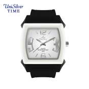 UniSilver TIME Kandy Krushhh Rubber Watch in Black/Off-White/White