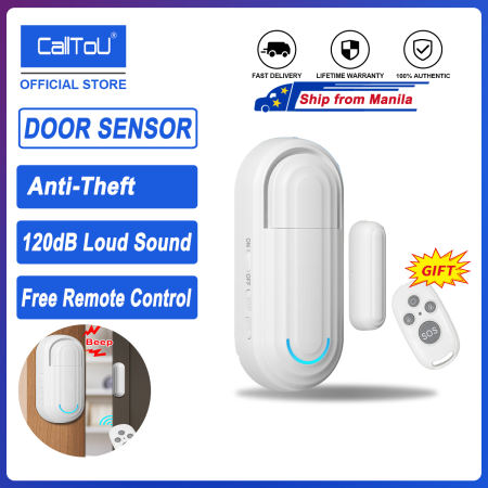 Calltou Wireless Door Alarm with Remote Control, 140dB Siren