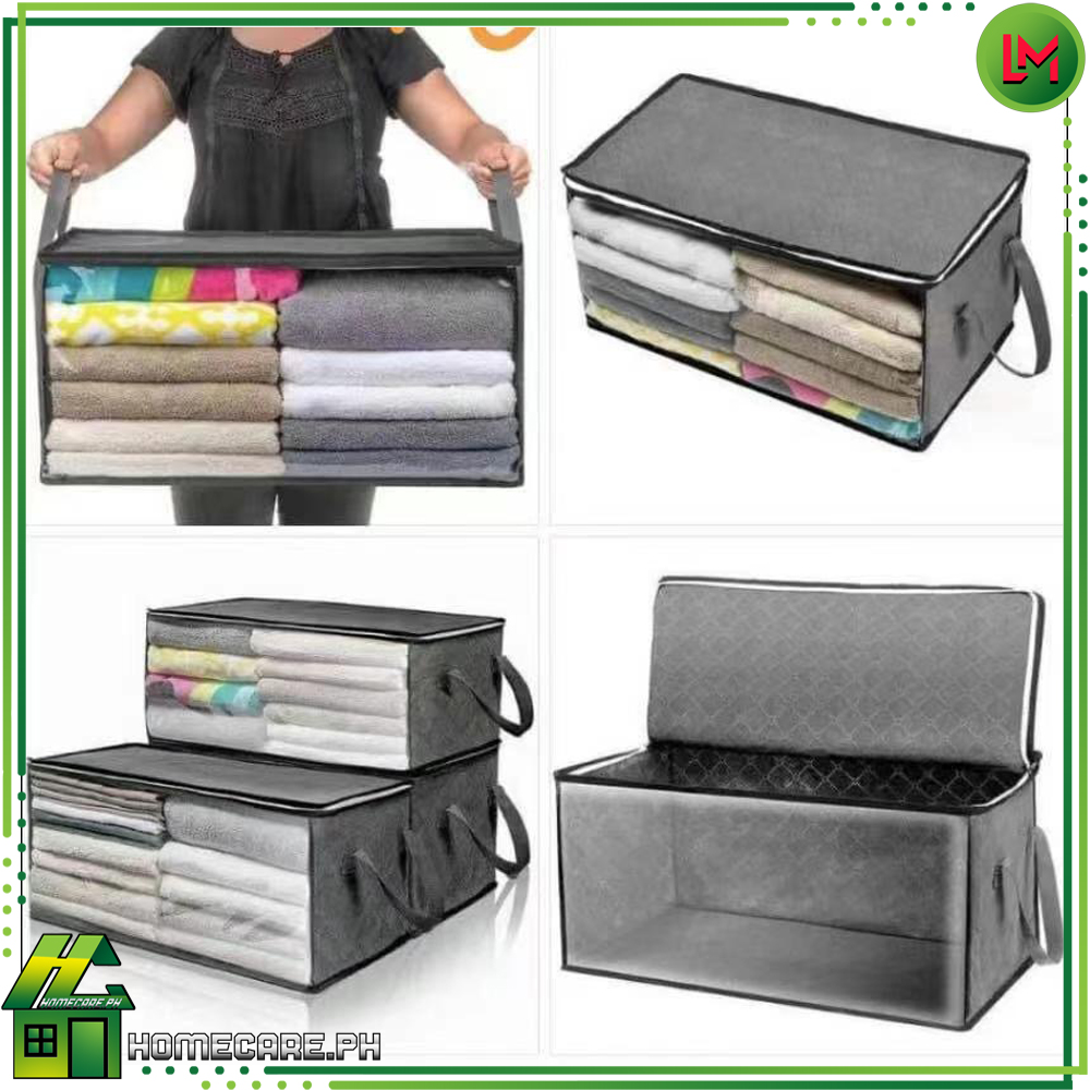 Buy Home Store India Large Foldable Storage Bag Organizer Clothes Storage  Container for Blanket Comforter Clothing Bedding with Durable Handles, Grey  online | Looksgud.in