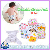 Cute Adjustable Cloth Diapers for Babies 0-3 years, Washable