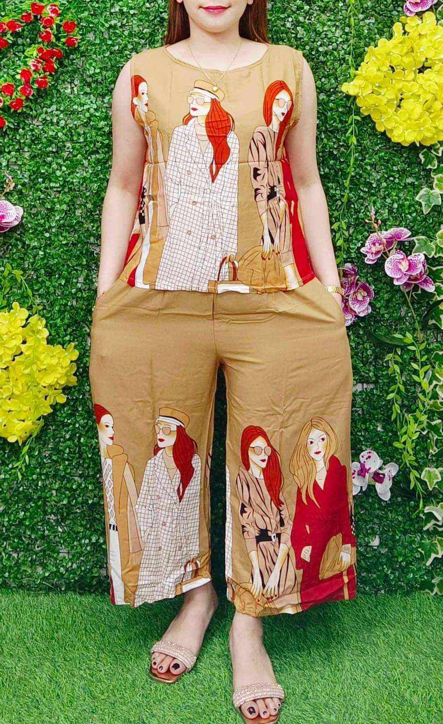 PLUS SIZE PRINTED SLEEVELESS SQUAREPANTS CHALLIS UP TO 3XL - Image 4