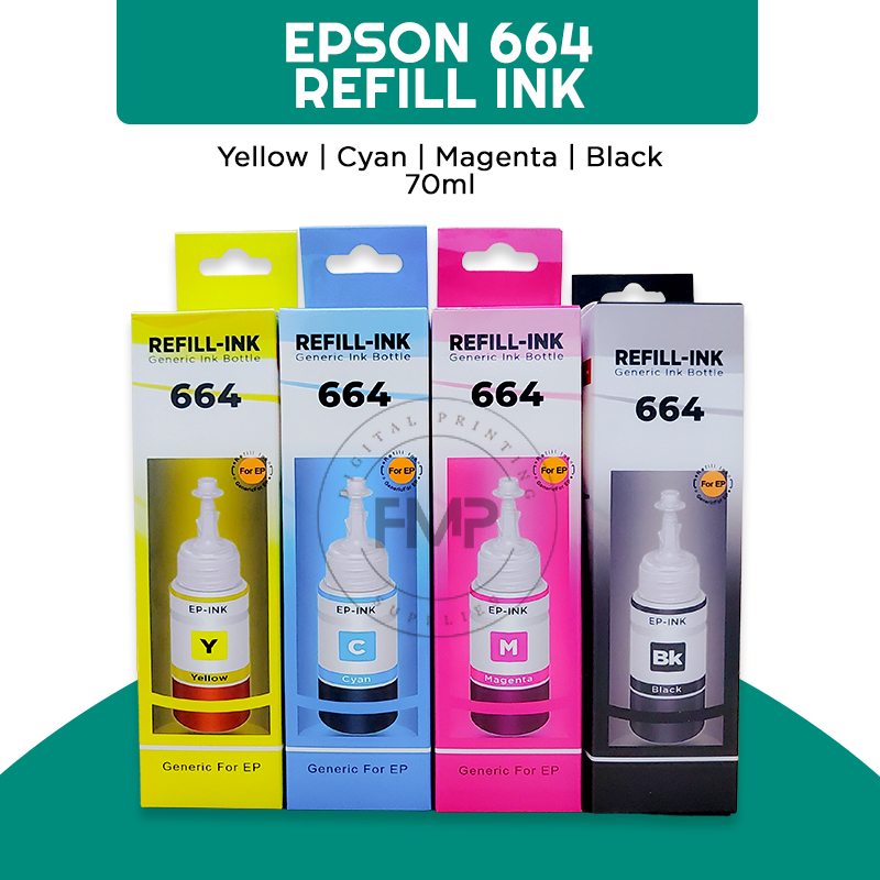 FMP EP SON Refill 664 Ink For Printer L120 L360 L310 L130 L210 L220 L355 L358 70ml Dye Presyo 35 Piso*Libreng Shipping