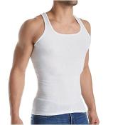 Hanes Cotton Tanks for Men - White Stretch Innerwear