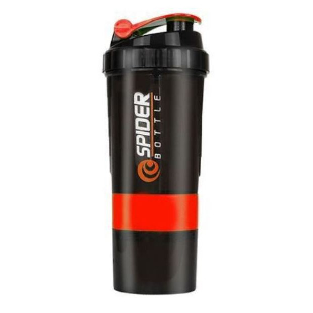 Fitness Sports Gym Water Bottle Blender Protein Shaker Gimnasio 3 in 1  Shaker Spider Bottle with compartment