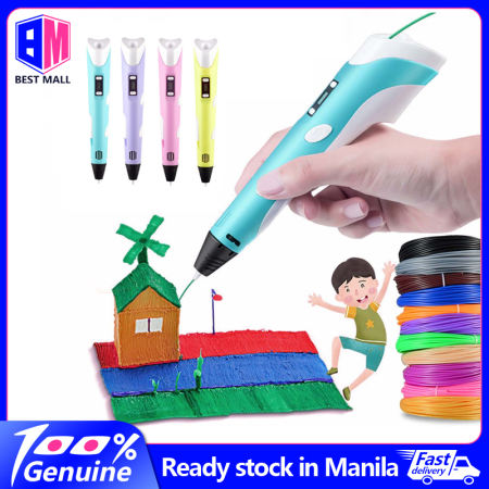 Original 3D Printer Pen Full Set with Filament 3M 3 Colors Toy for kids Scratch Pen For Chicken Diy 3d Printer pen Crafting Doodle Drawing Arts Printer Tools Children's Toys Magic Pen Drawing