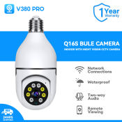 V380 Pro 1080P Wi-Fi Surveillance Bulb Camera with Night Vision