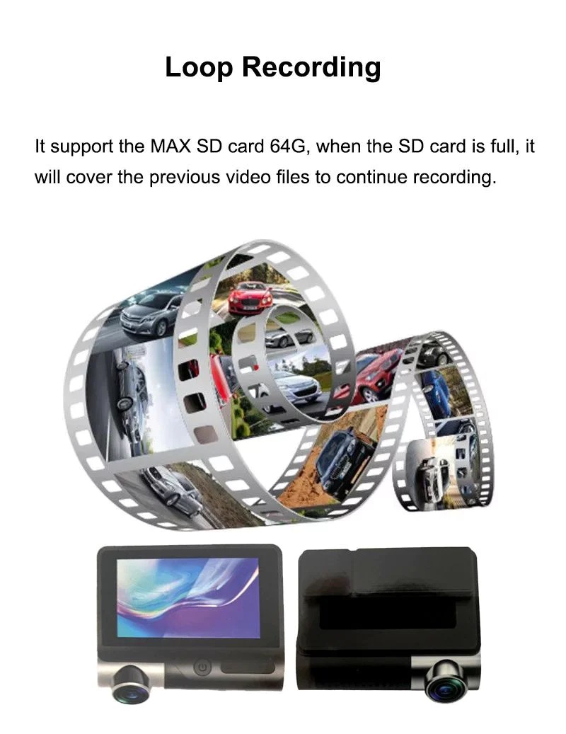 QCY K38 Dash Cam Ultra-Clear 4K+2k Front Rear Camera with Wifi