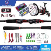 Spinning Fishing Rod Set with Carbon Fiber Rod and Reel