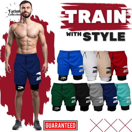 Men's 2-in-1 Quick-Dry Running Shorts - Breathable & Stylish